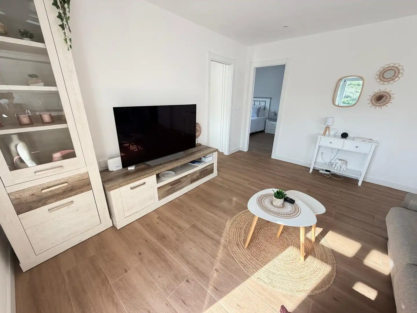 Sala d'estar de Apartament de lloguer en Sopela amb Calefacció, Moblat i Forn