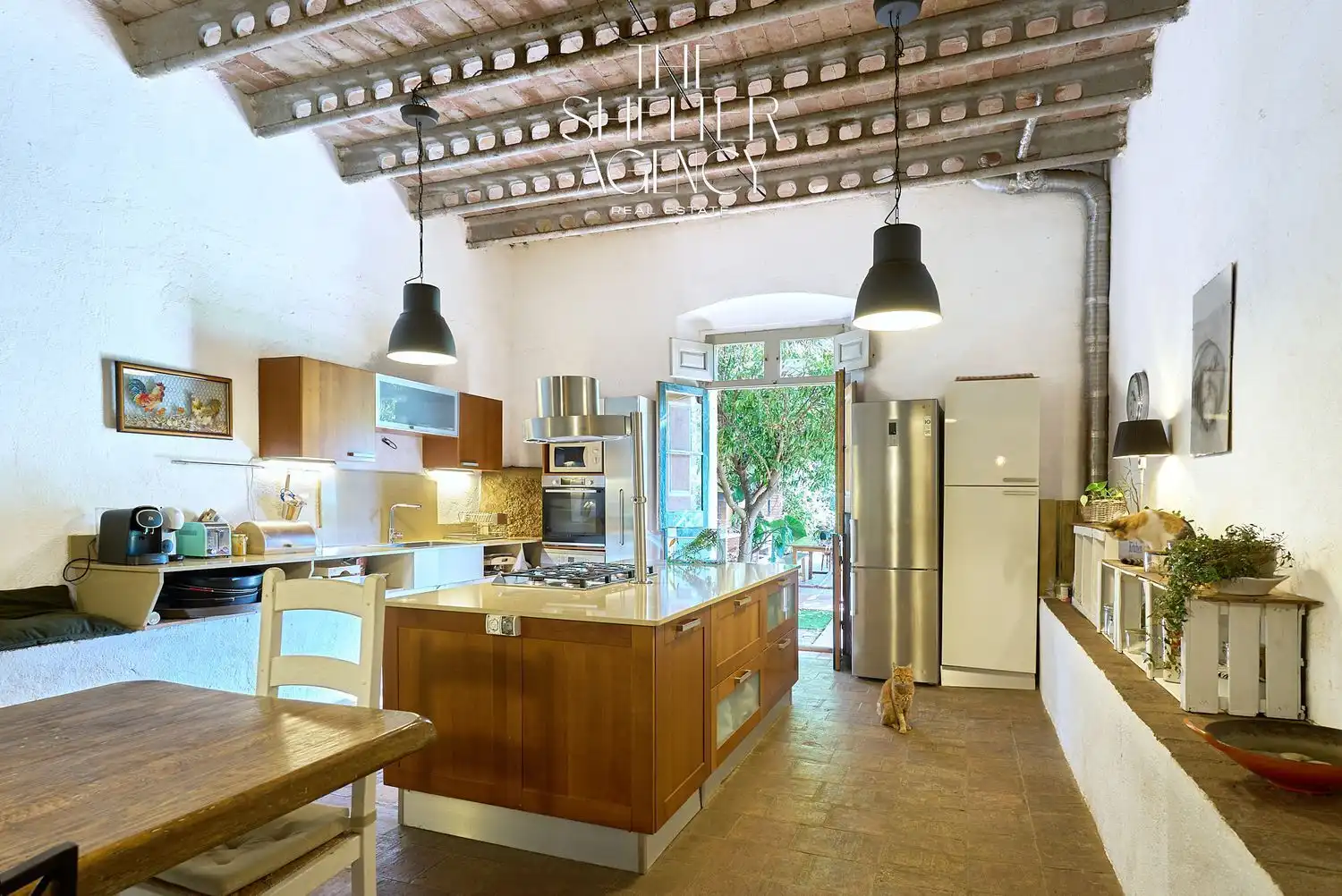 Cocina de Finca rústica en venta en Sant Pere de Ribes con Aire acondicionado, Jardín privado y Piscina comunitaria