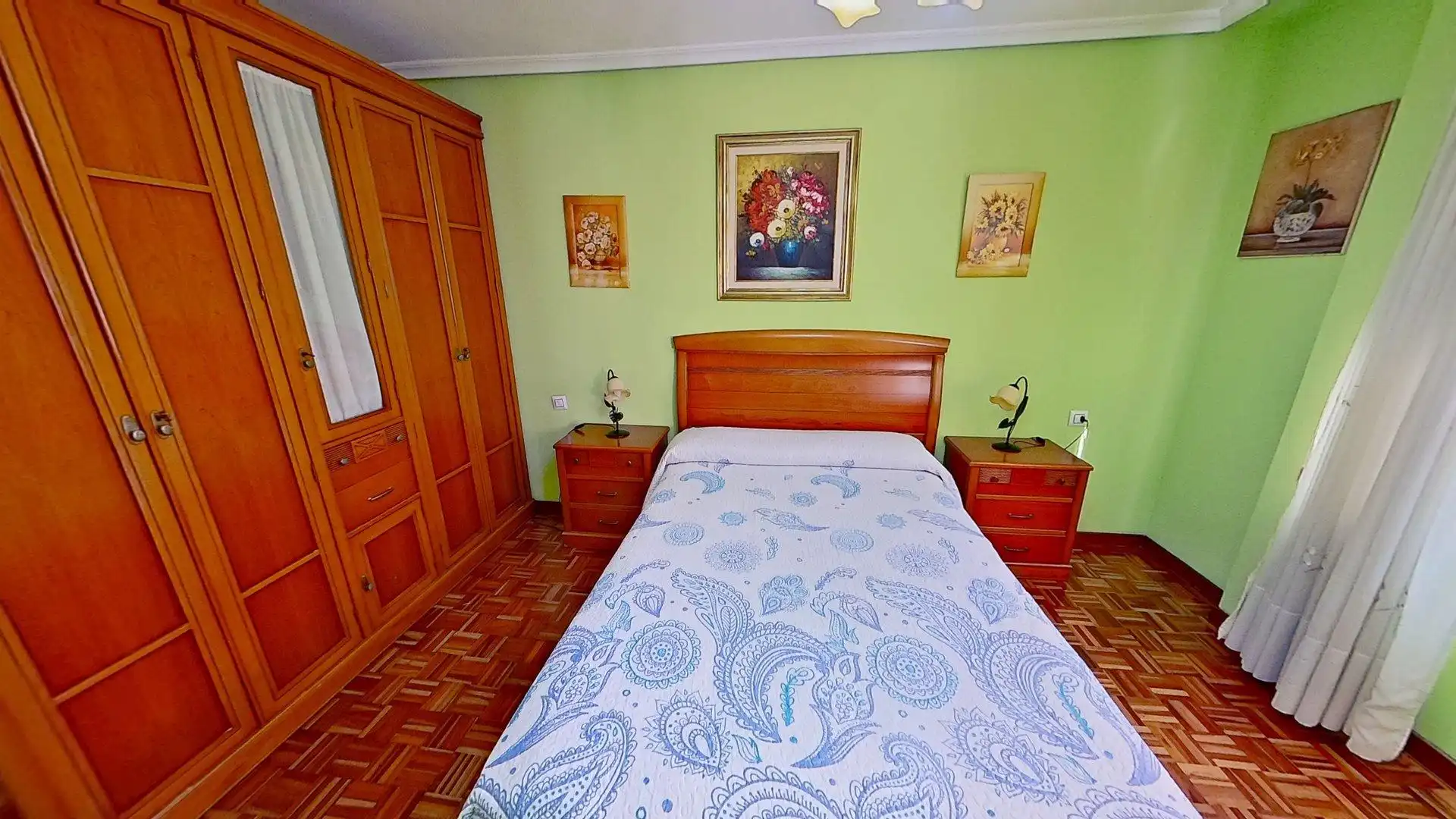 Schlafzimmer von Wohnung zum Verkauf in Gijón  mit Heizung, Parkett und Terrasse