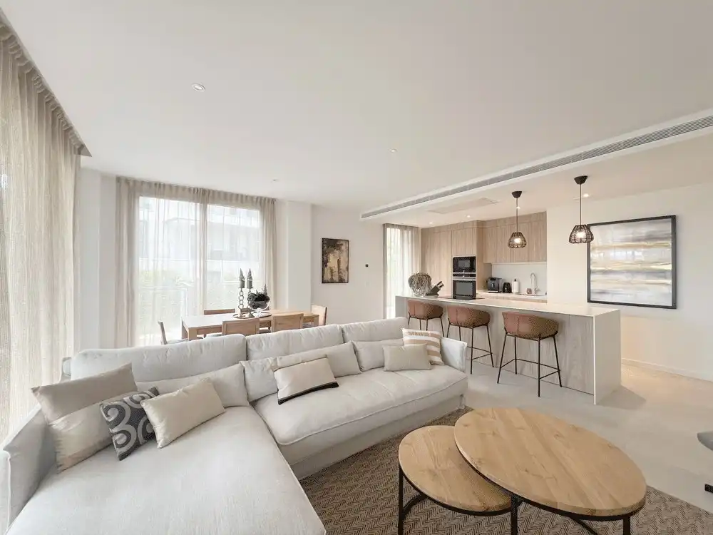 Wohnzimmer von Wohnung zur Miete in Salou mit Klimaanlage, Heizung und Terrasse