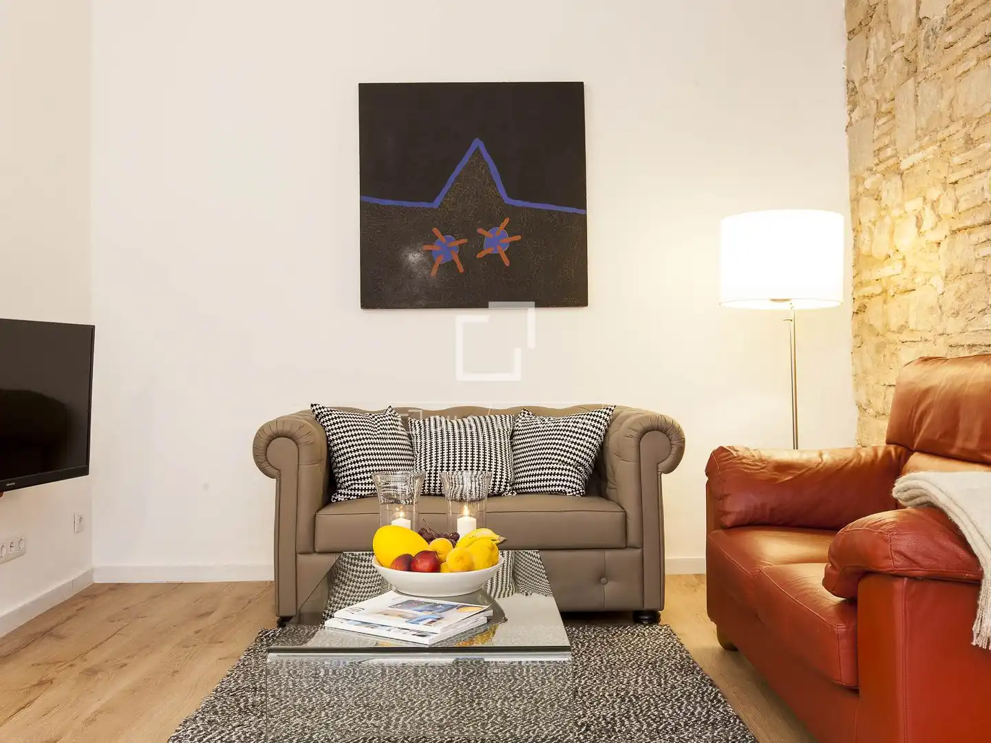 Sala de estar de Piso en venta en Barcelona con Aire acondicionado, Amueblado y Balcón