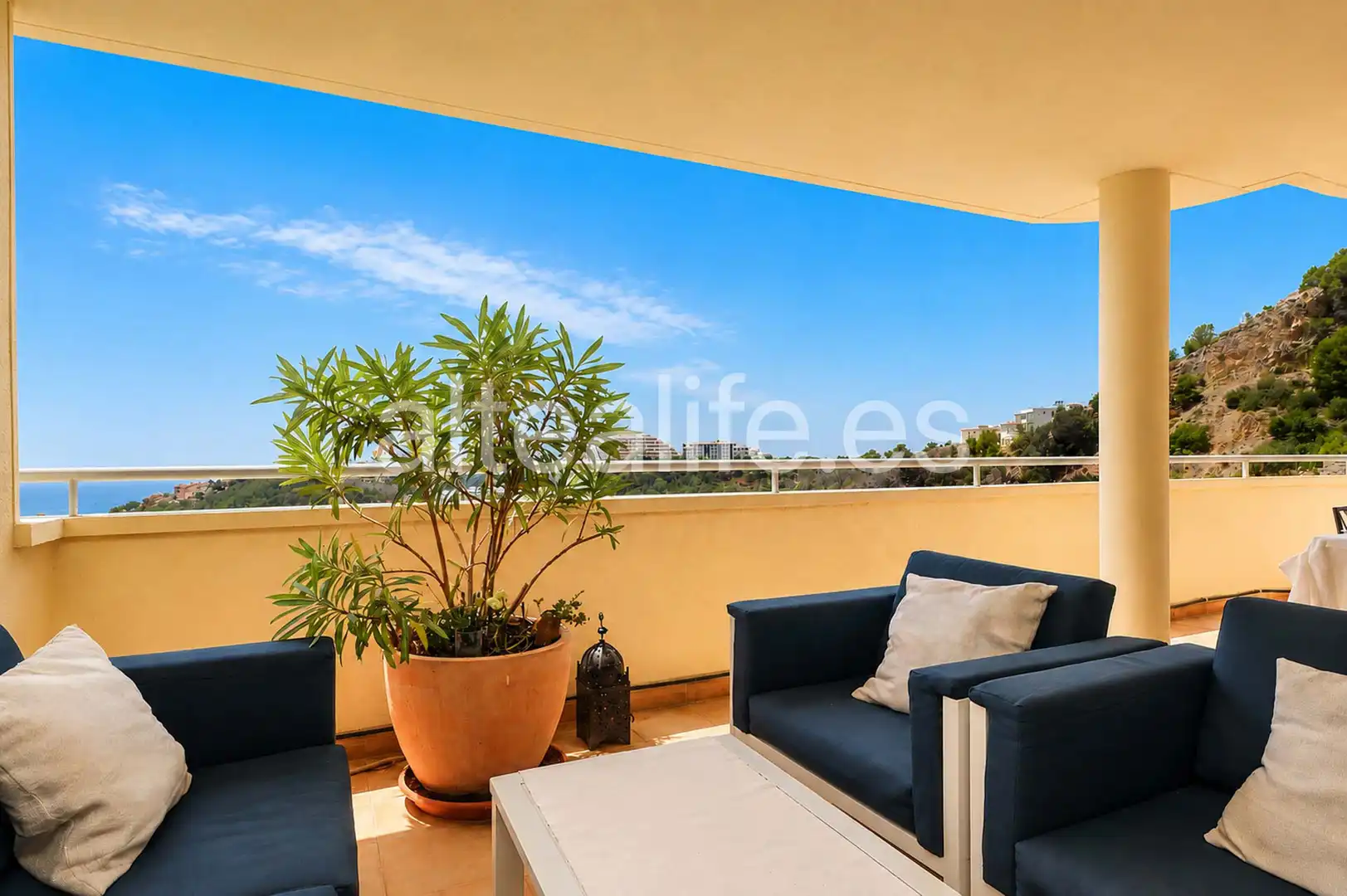 Terraza de Apartamento de alquiler en Altea con Terraza, Amueblado y Horno