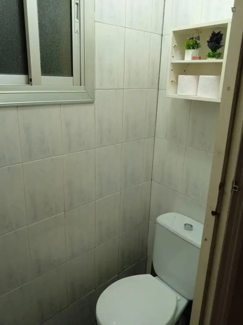 Baño de Apartamento para compartir en Barcelona con Amueblado, Lavadora y Internet