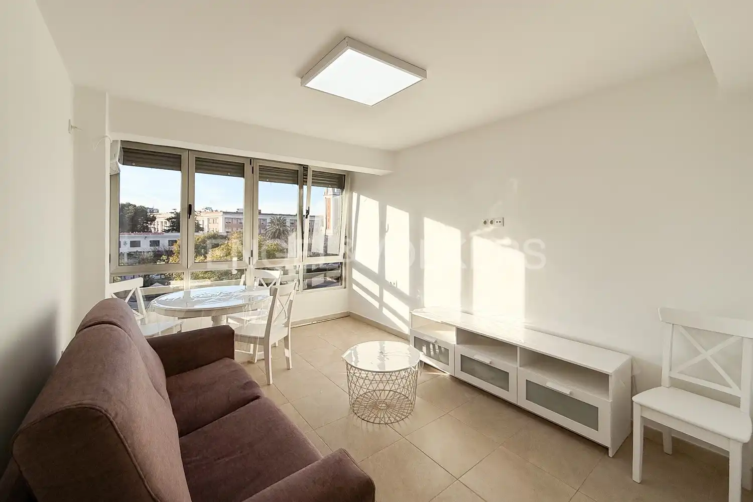 Wohnzimmer von Wohnung zur Miete in Valencia mit Klimaanlage, Heizung und Möbliert