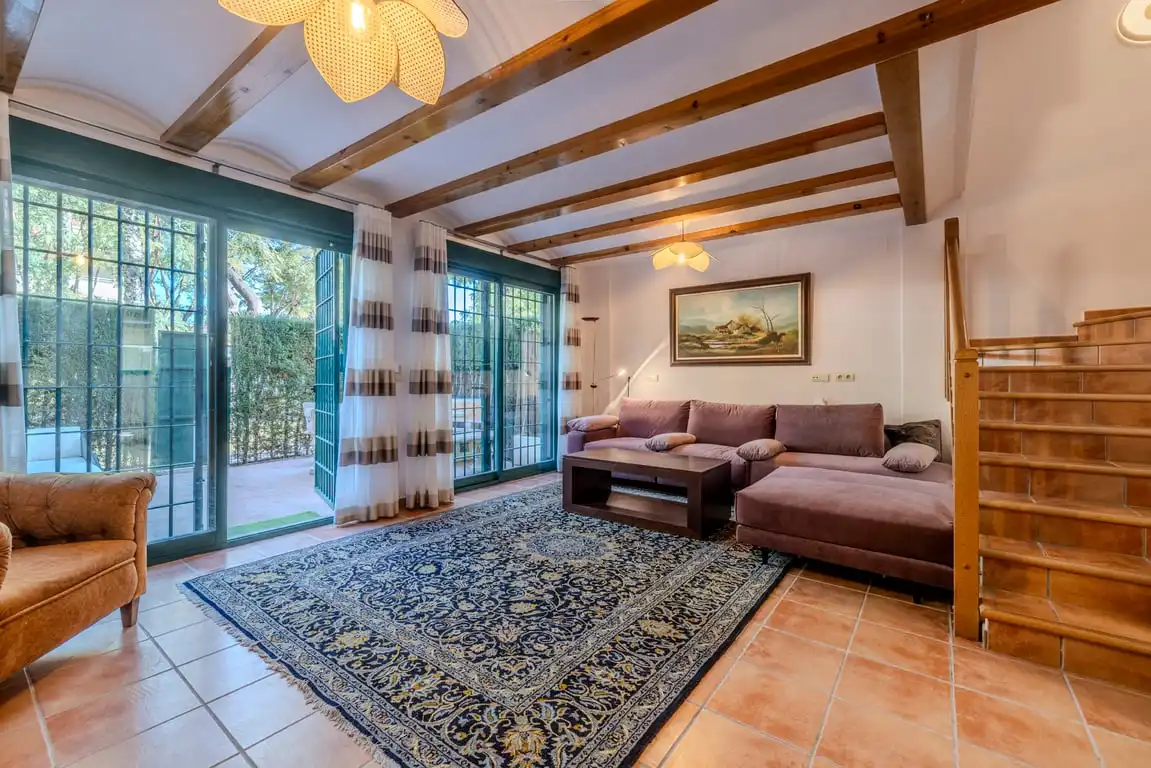 Sala de estar de Dúplex en venta en Jávea / Xàbia con Aire acondicionado, Jardín privado y Terraza