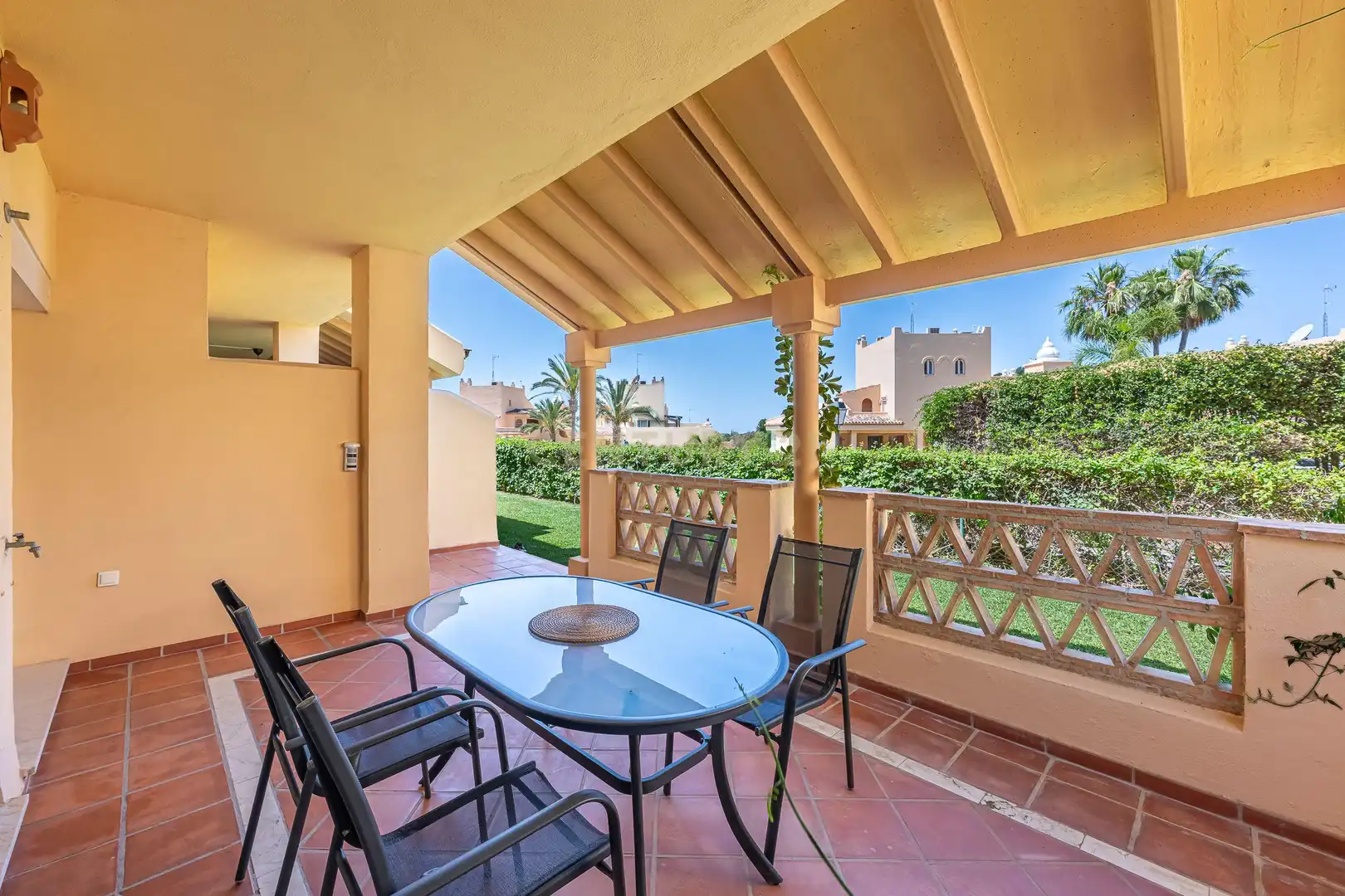 Terrace of Apartments for rent in Marbella  with Air Conditioner, Private garden and Washing machine