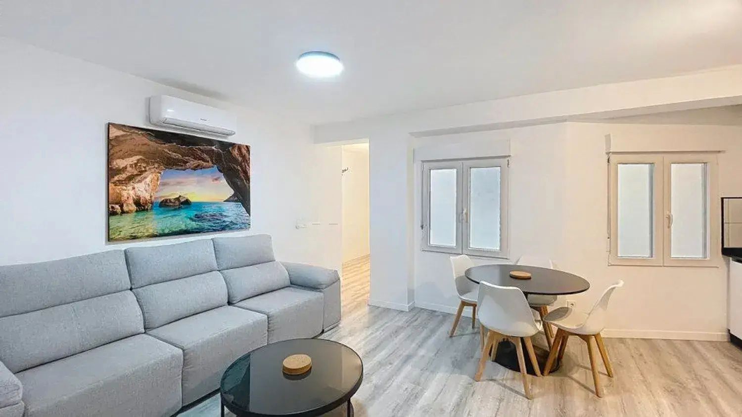 Living room of Flat for rent in Málaga Capital  with Air Conditioner and Furnished