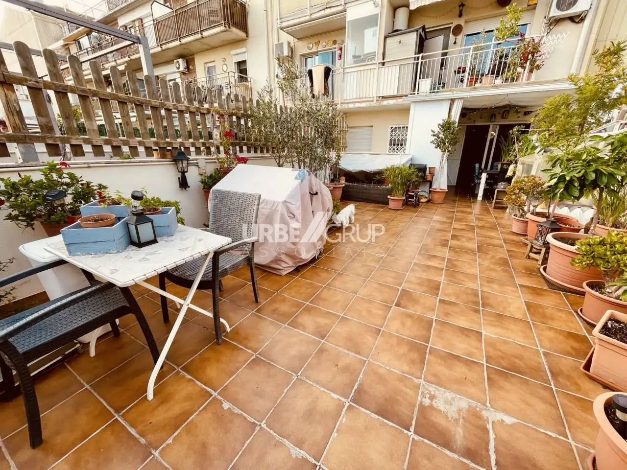 Terrasse von Wohnung zum Verkauf in Terrassa mit Klimaanlage, Heizung und Privatgarten
