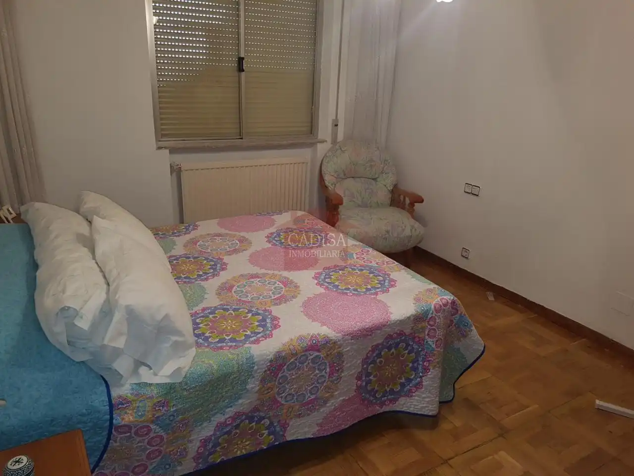 Schlafzimmer von Wohnung zur Miete in Salamanca mit Heizung, Parkett und Möbliert