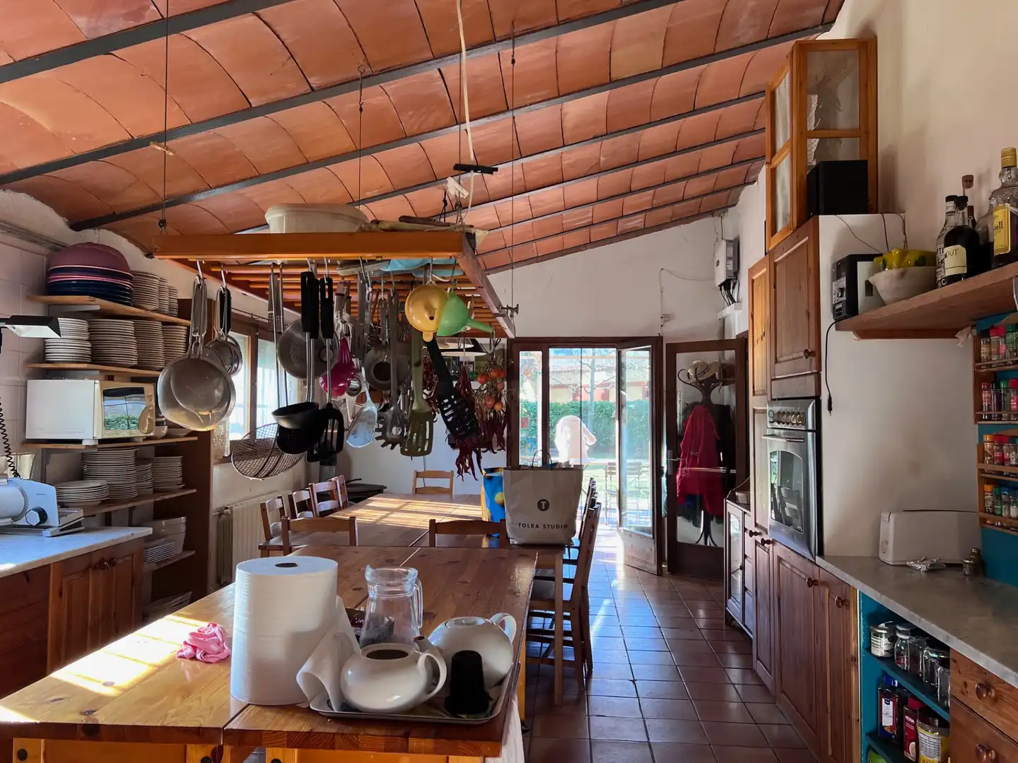 Cuina de Finca rústica en venda en Mieres (Girona) amb Aire condicionat, Jardí privat i Parquet