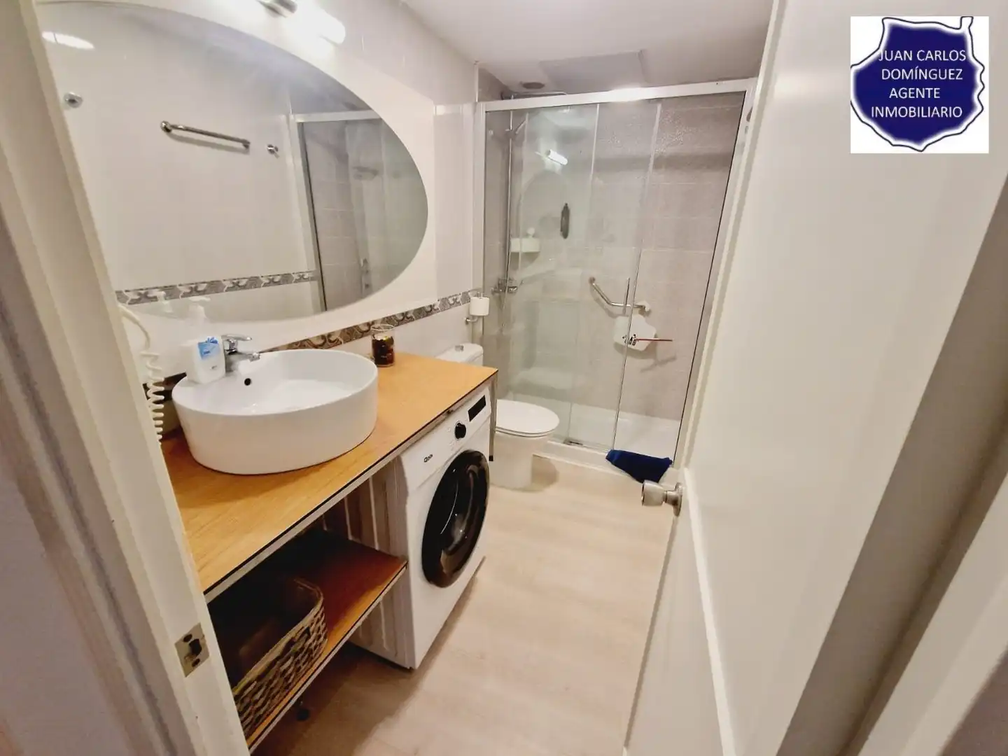 Baño de Apartamento de alquiler en Mogán con Aire acondicionado, Terraza y Amueblado