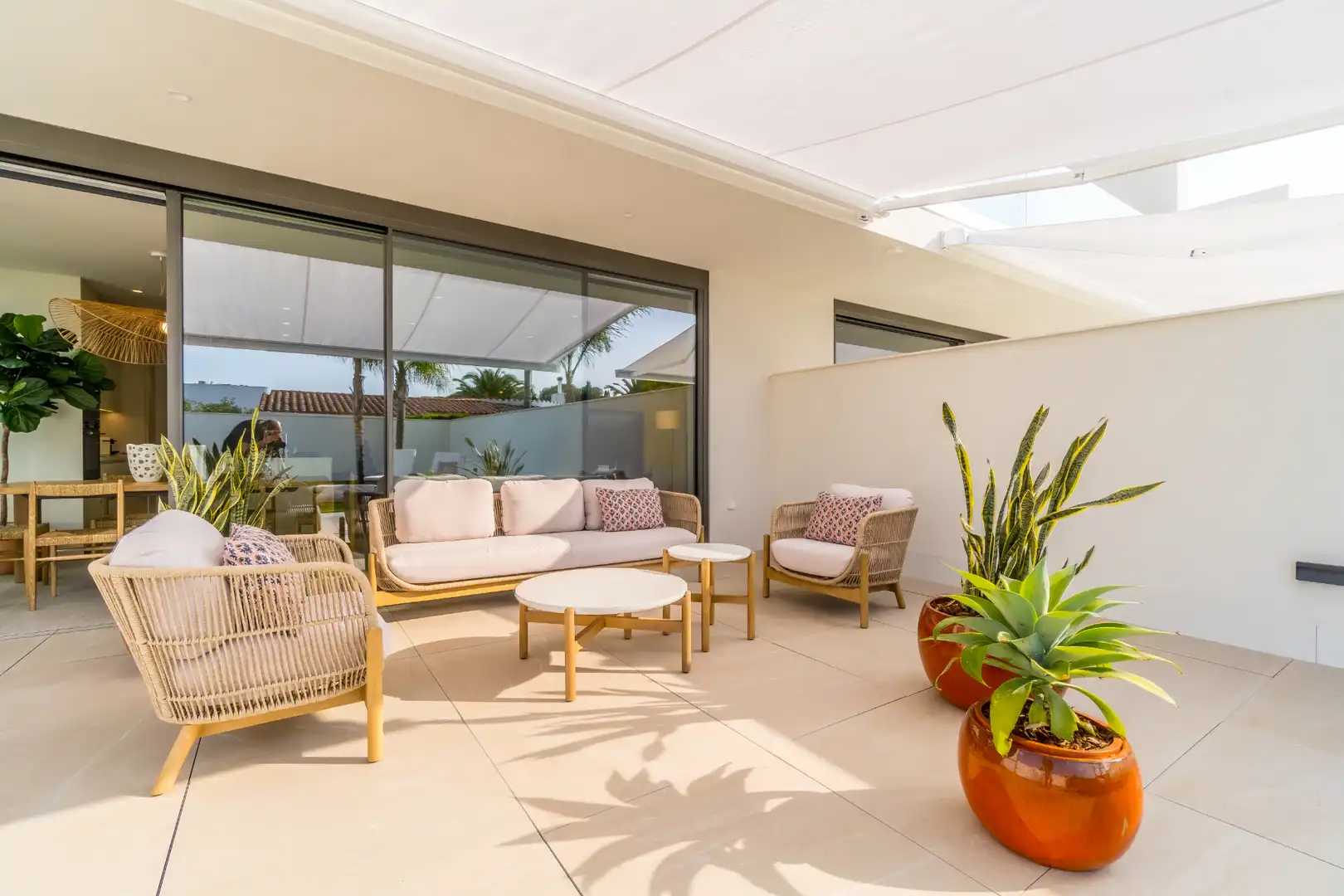 Terraza de Casa adosada de alquiler en Cambrils con Aire acondicionado, Calefacción y Jardín privado