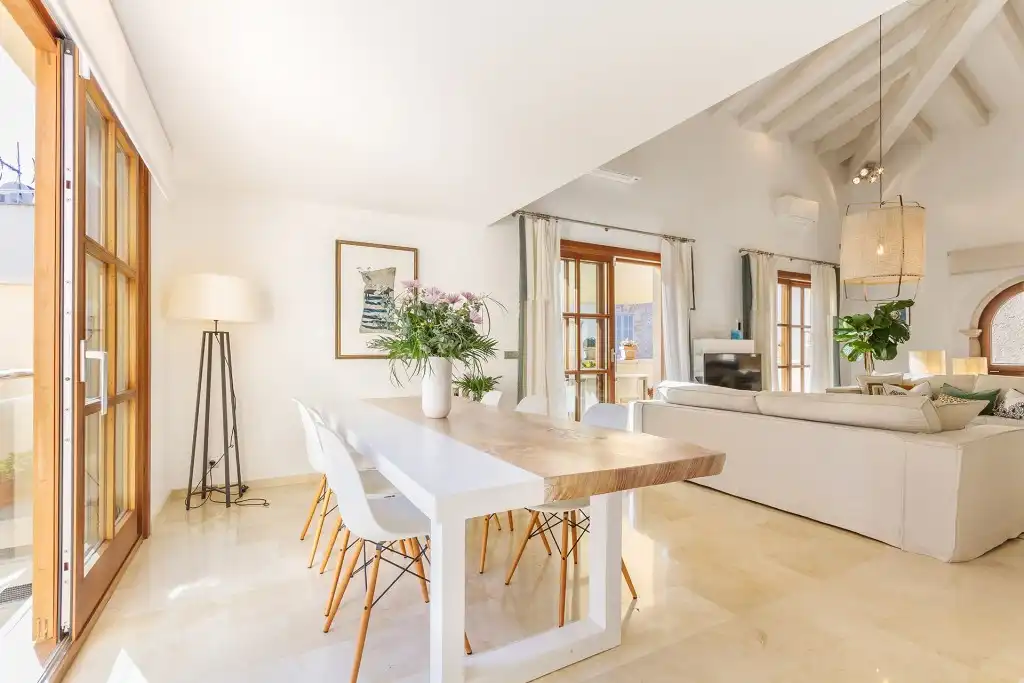Dining room of Country homes for sale in Pollença  with Air Conditioner, Heating and Private garden