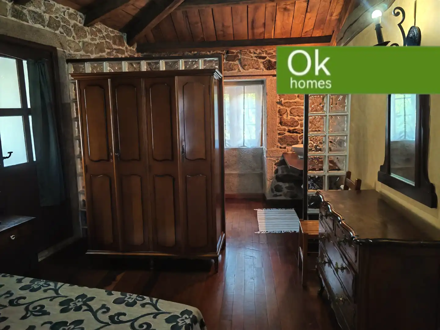 Schlafzimmer von Country house zum Verkauf in Guitiriz mit Heizung, Parkett und Abstellraum