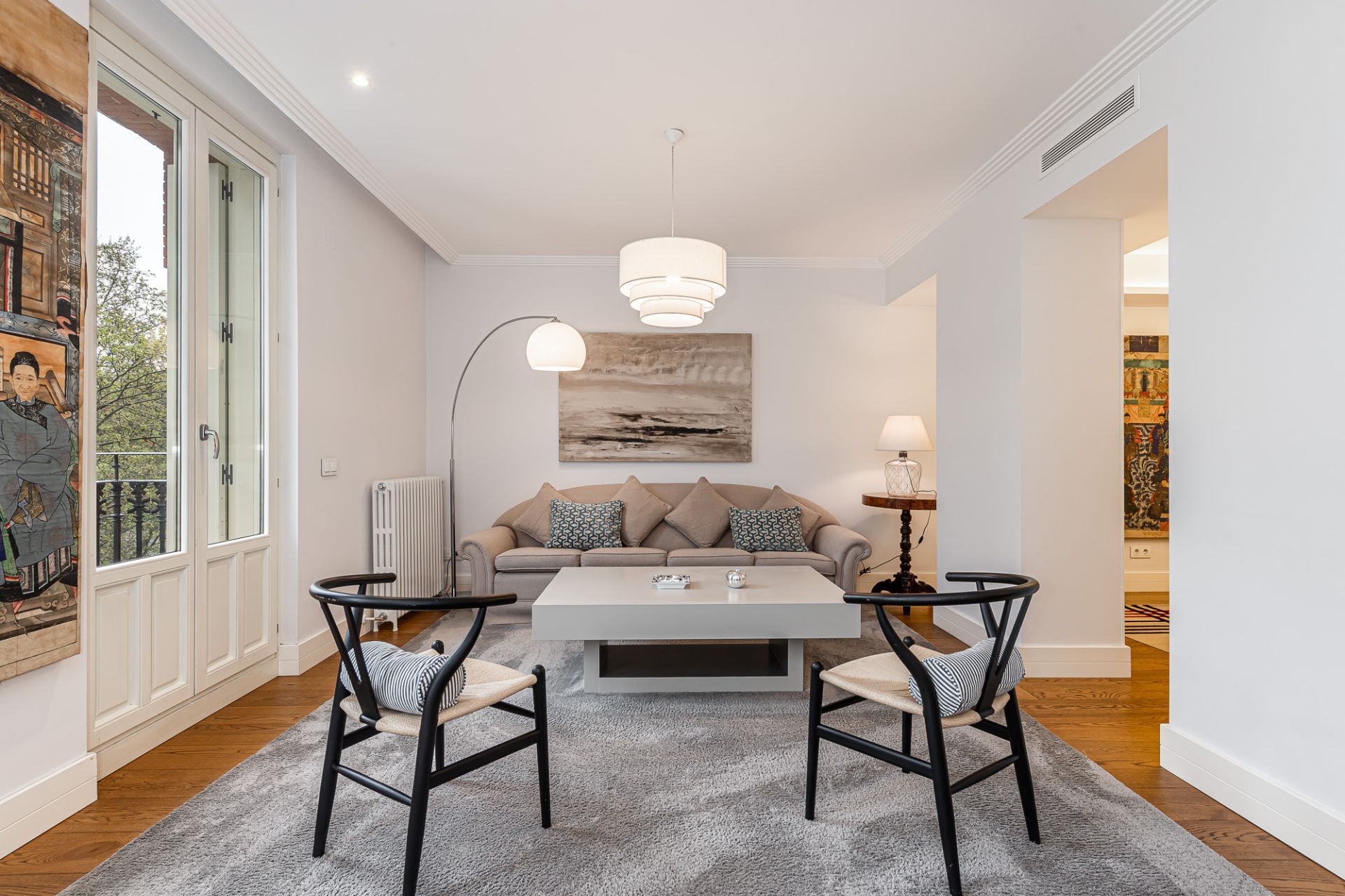 Living room of Flat to rent in  Madrid Capital  with Heating and Furnished