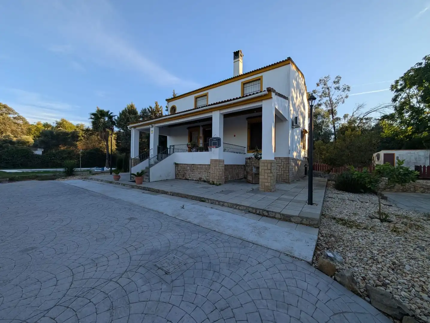 Exterior view of Houses for sale in Aljaraque  with Air Conditioner and Swimming Pool