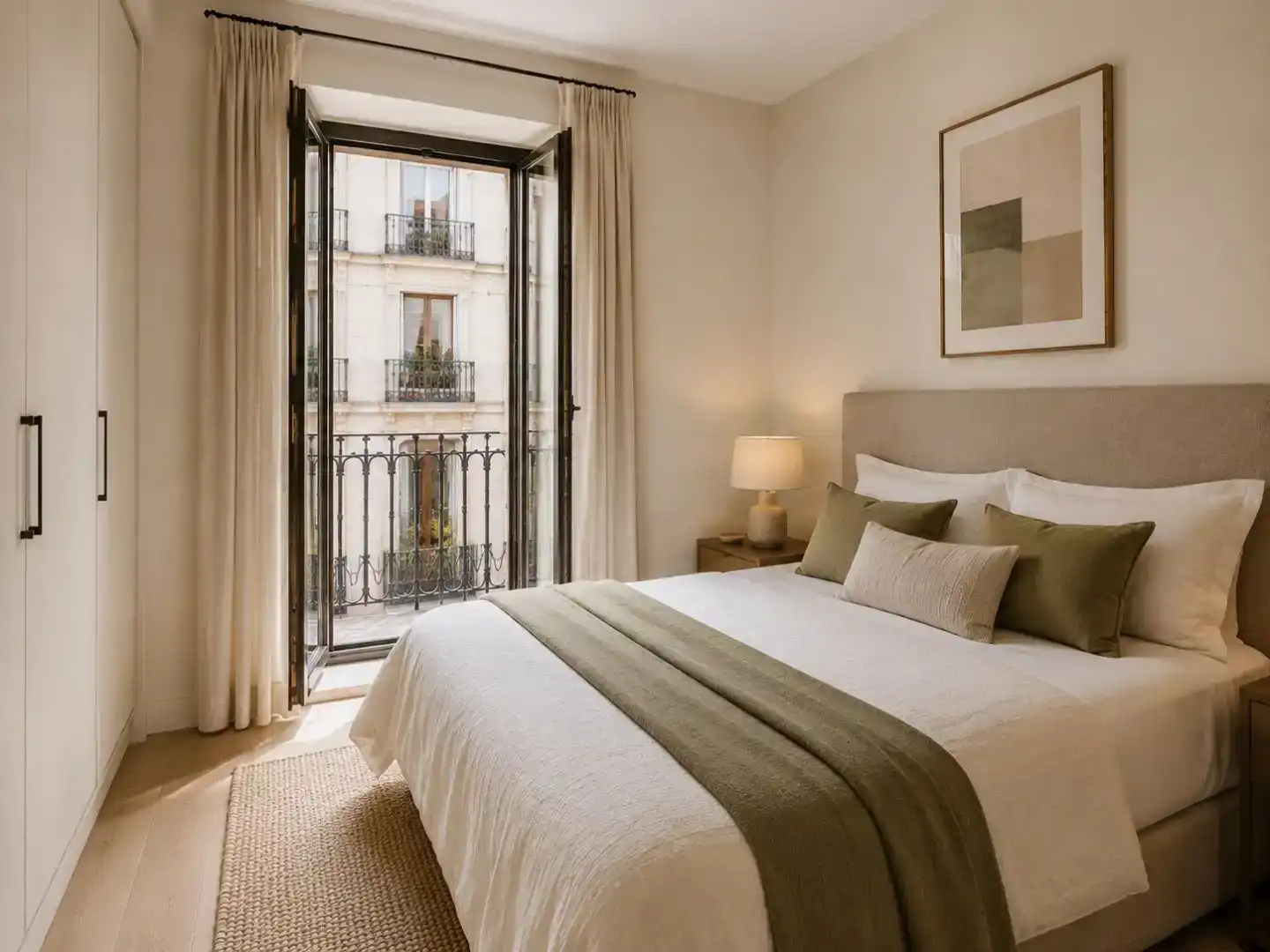 Schlafzimmer von Wohnung zum Verkauf in  Madrid Capital mit Klimaanlage und Balkon