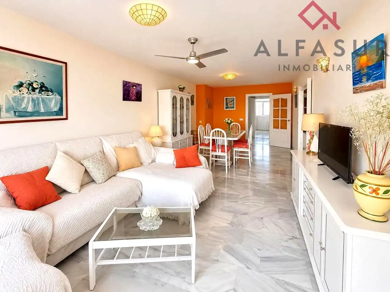 Sala de estar de Piso en venta en Málaga con Aire acondicionado y Terraza