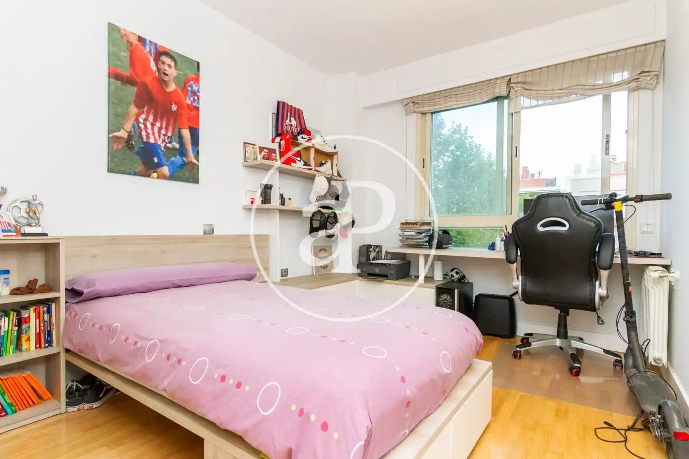 Schlafzimmer von Wohnung zur Miete in Pozuelo de Alarcón mit Klimaanlage, Heizung und Privatgarten