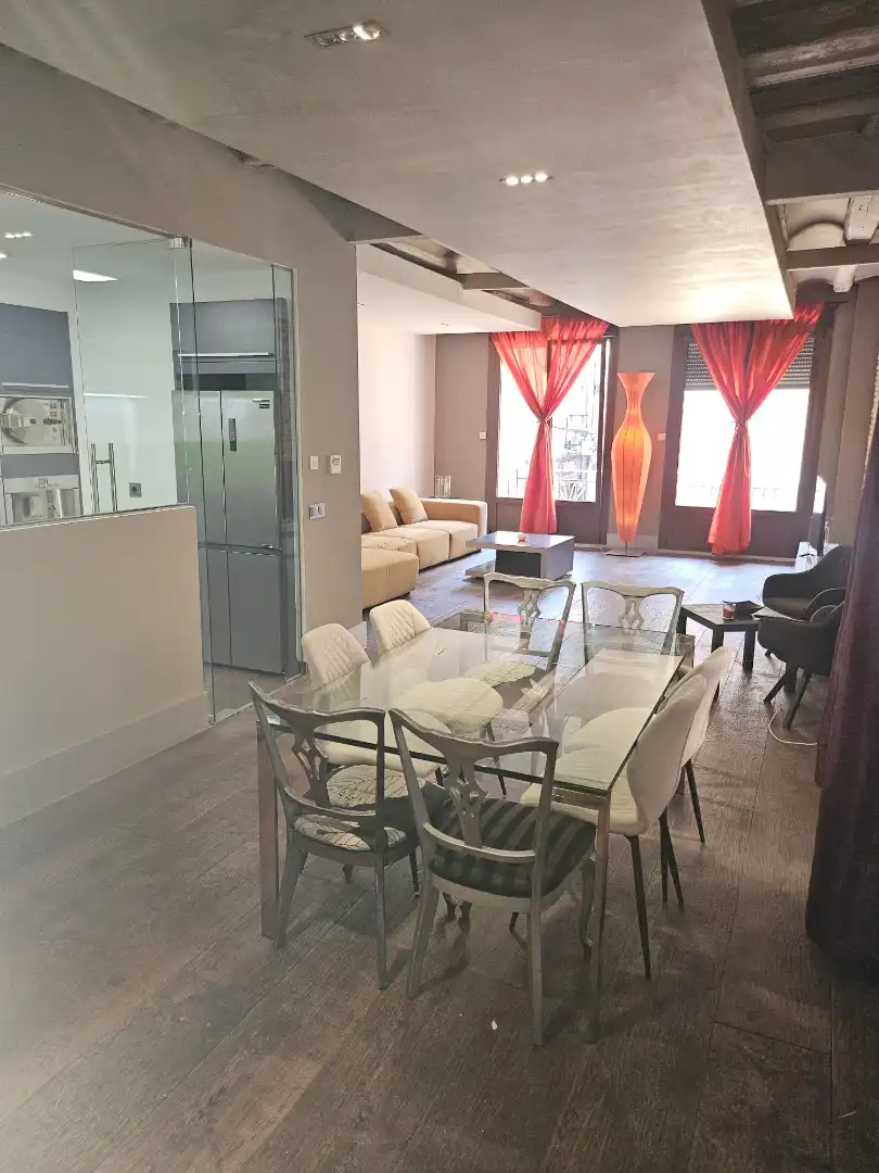 Dining room of Flat for rent in Zaragoza  with Heating, Parquet flooring and Furnished