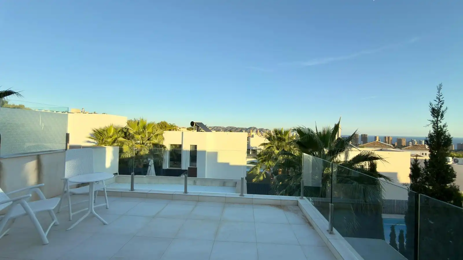 Terraza de Casa o chalet de alquiler en Finestrat con Aire acondicionado, Calefacción y Jardín privado