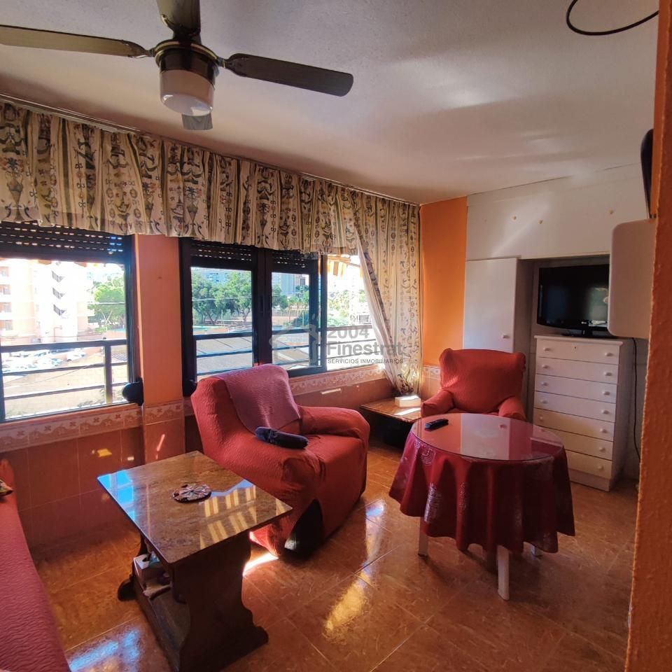 Living room of Flat for sale in Finestrat  with Air Conditioner, Terrace and Furnished