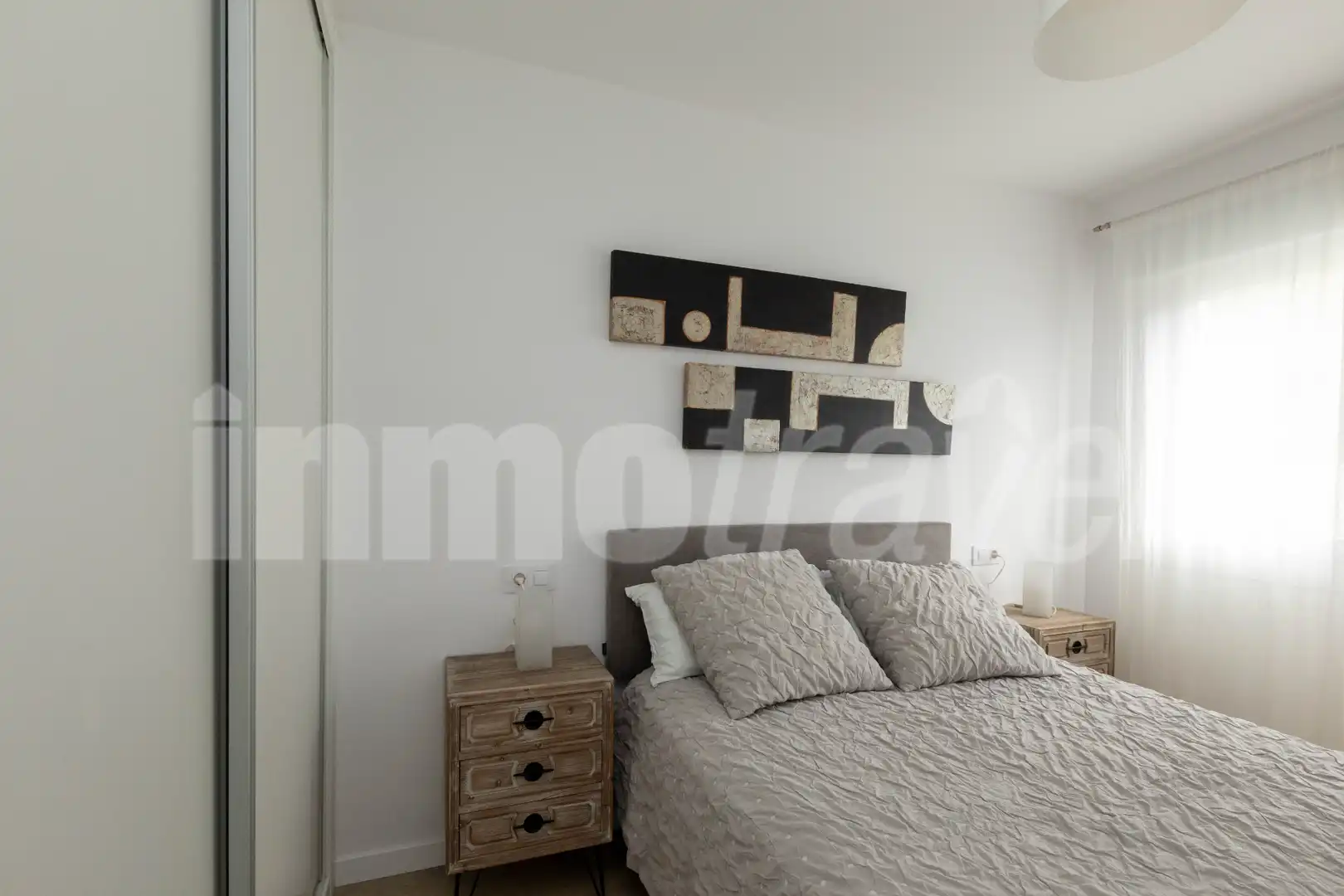 Bedroom of Flat for rent in Sanxenxo  with Heating, Parquet flooring and Furnished