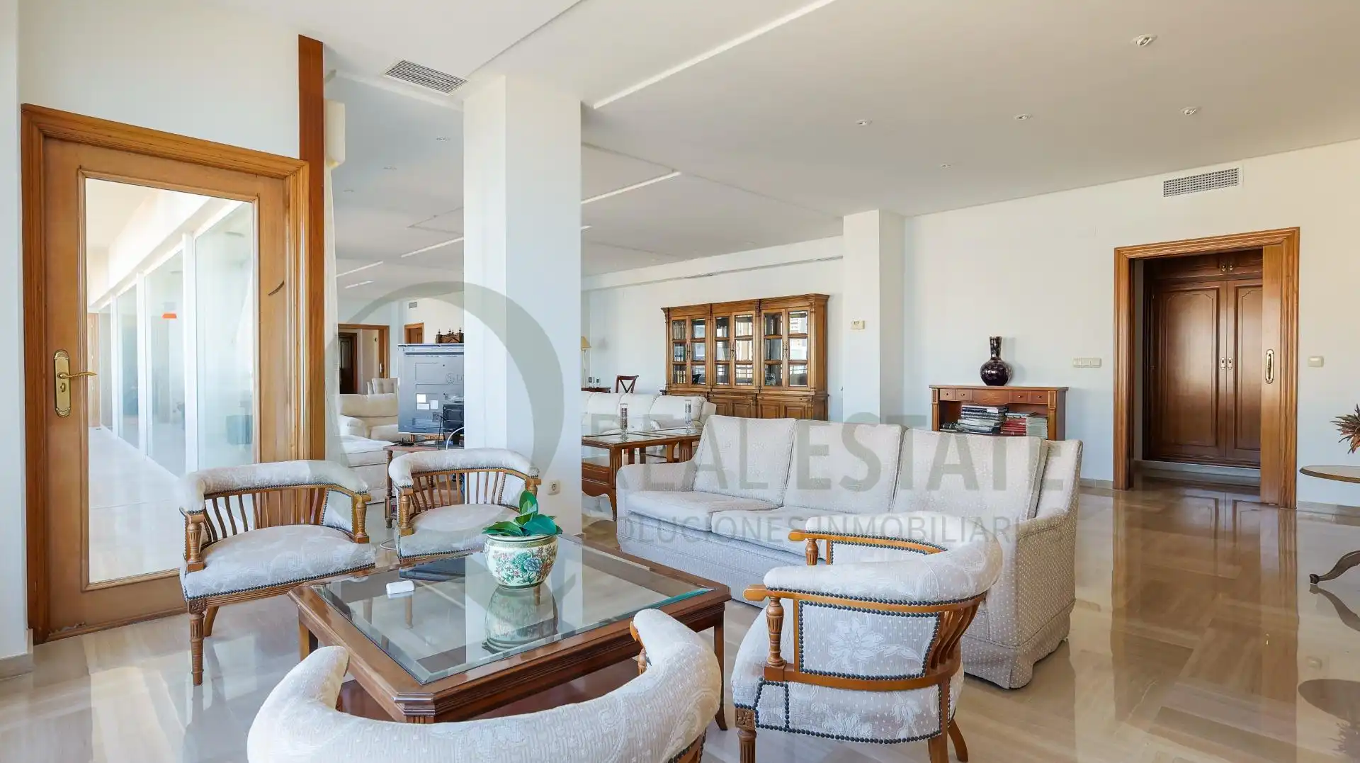 Wohnzimmer von Dachboden zur Miete in Alicante / Alacant mit Klimaanlage, Privatgarten und Terrasse