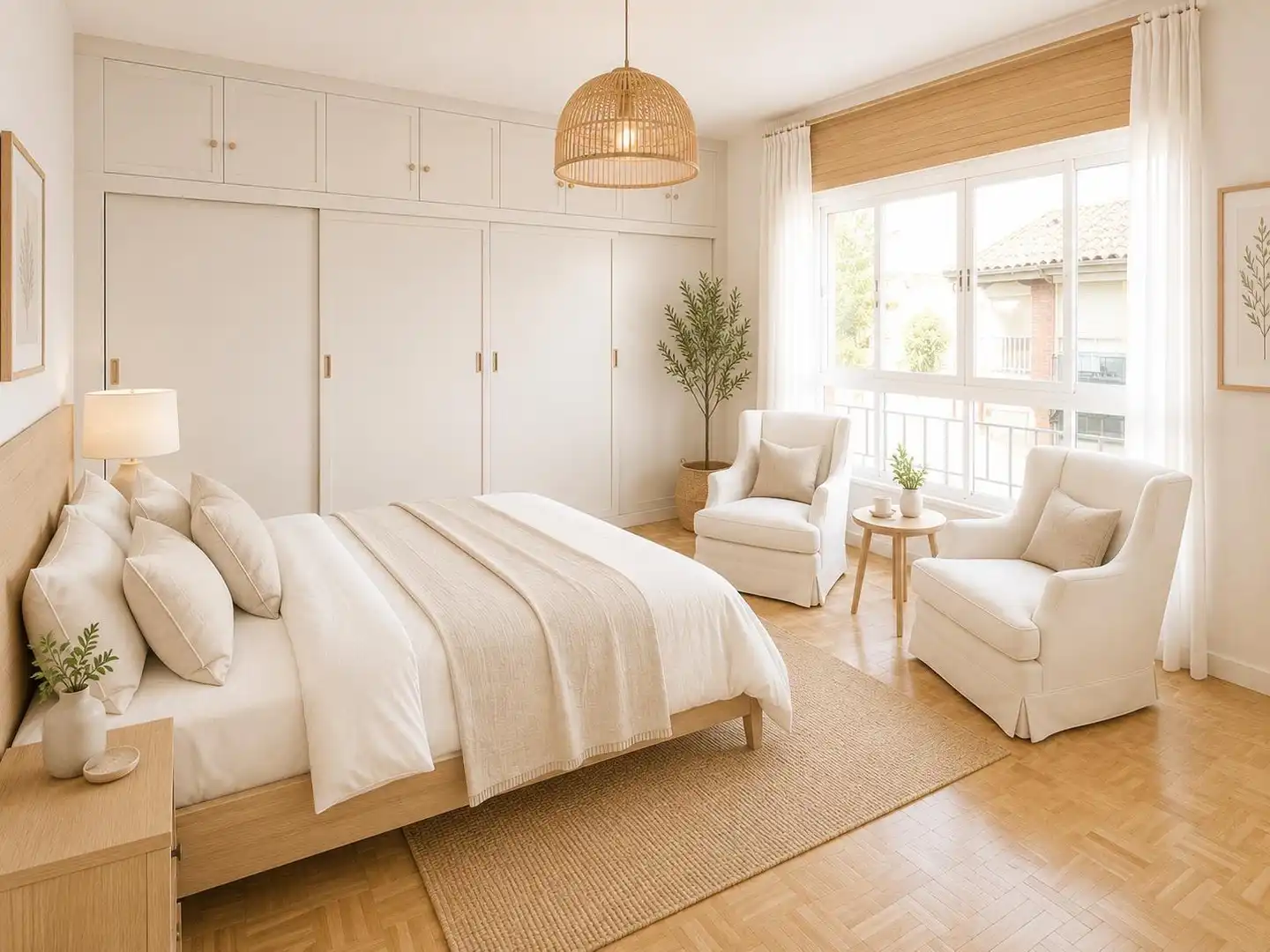 Bedroom of Flat for sale in Málaga  with Air Conditioner and Parquet flooring