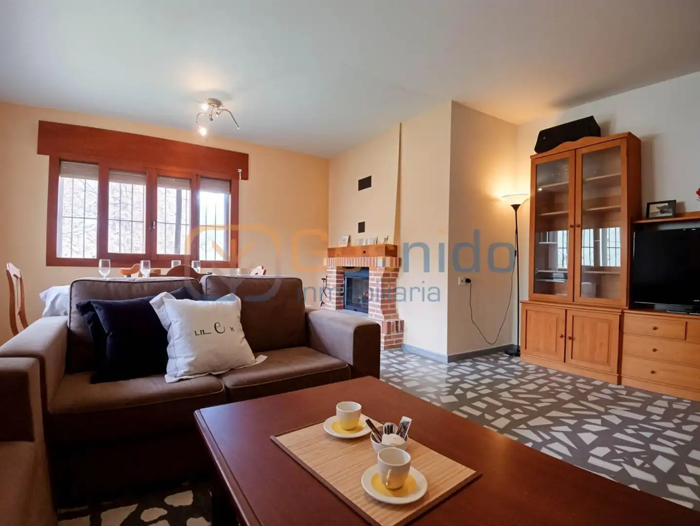 Sala de estar de Casa o chalet en venta en Sotosalbos con Calefacción, Parquet y Terraza