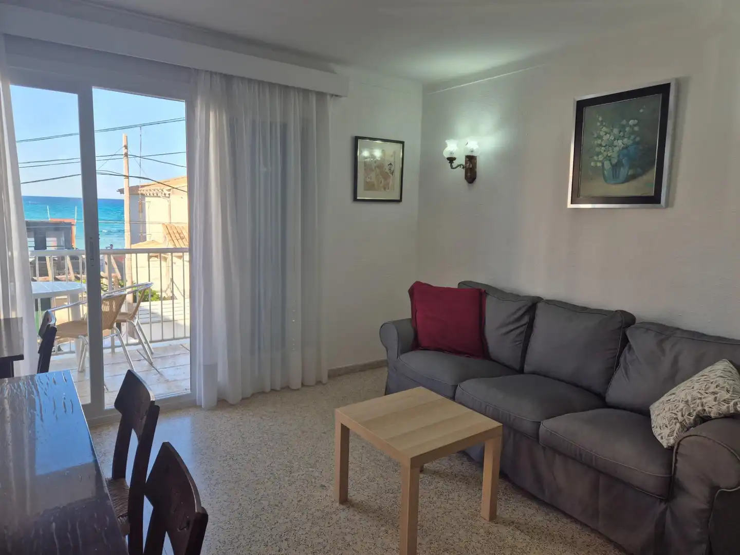Living room of Flat for rent in Santa Margalida  with Terrace, Furnished and Balcony