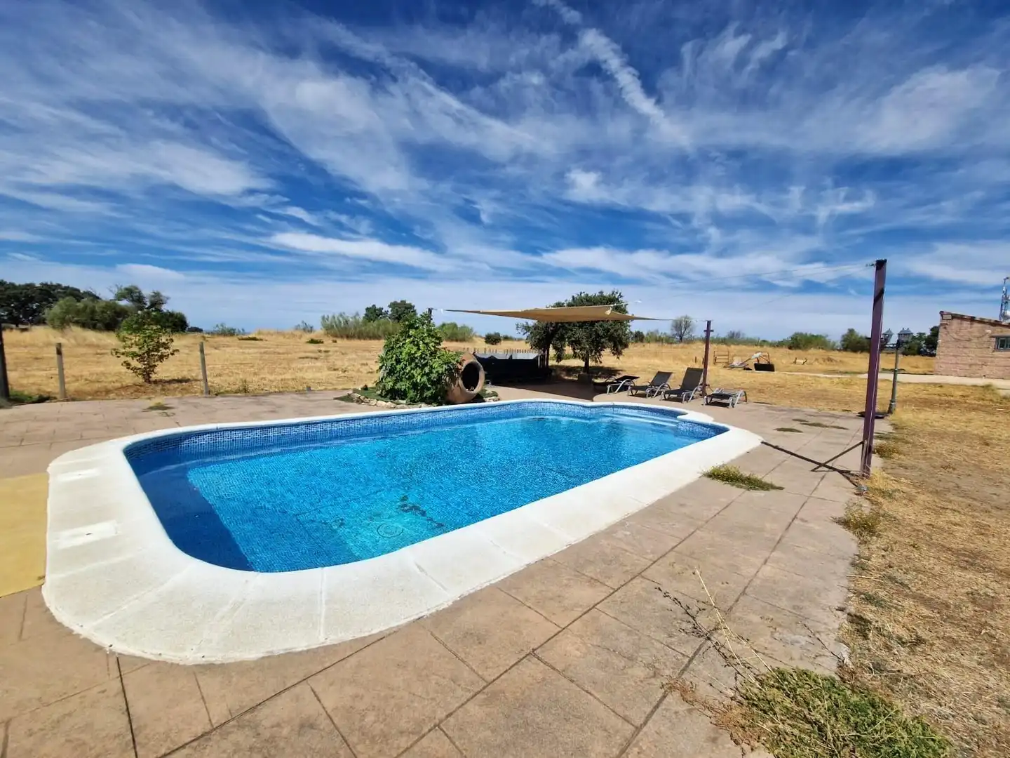 Swimming pool of Houses for sale in Oliva de Plasencia  with Air Conditioner, Heating and Private garden
