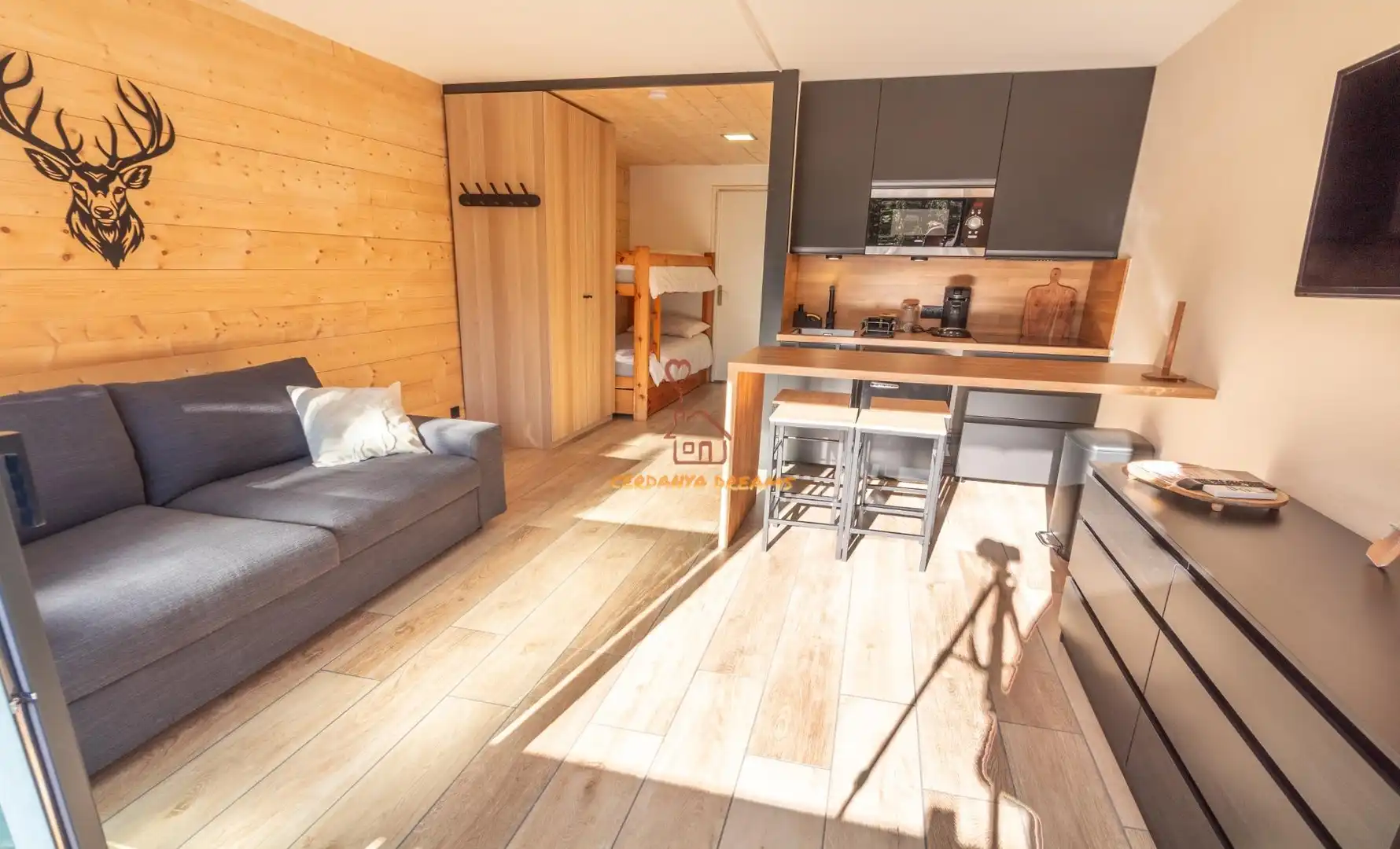 Sala de estar de Estudio en venta en Les Angles con Aire acondicionado, Calefacción y Terraza