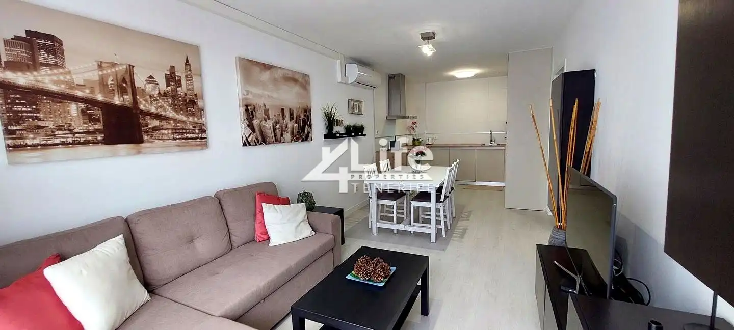 Living room of Flat for sale in Adeje  with Air Conditioner, Terrace and Furnished