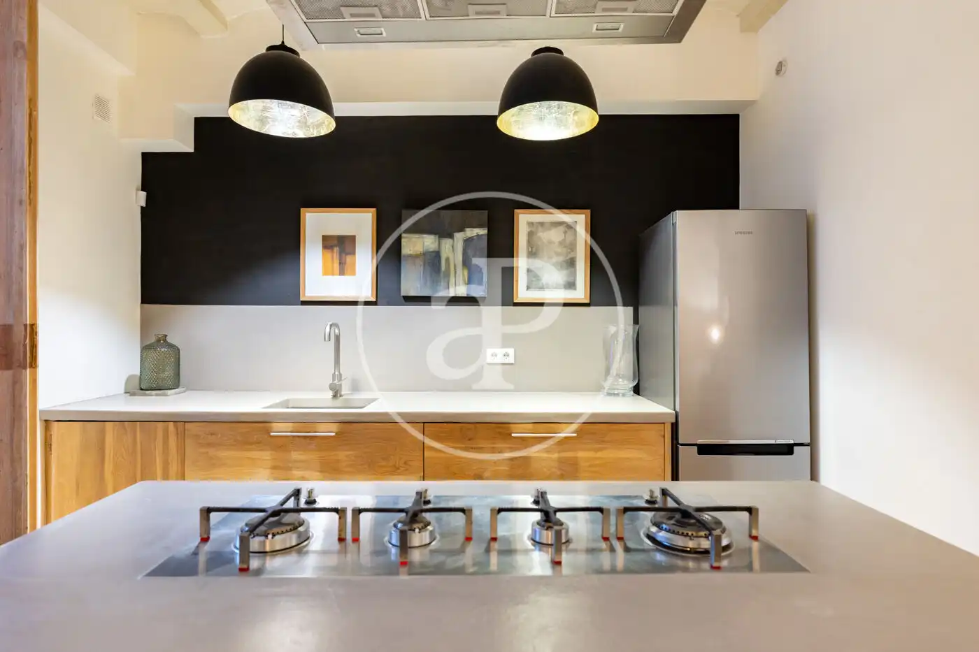 Kitchen of Flat for sale in Barcelona  with Heating, Furnished and Balcony