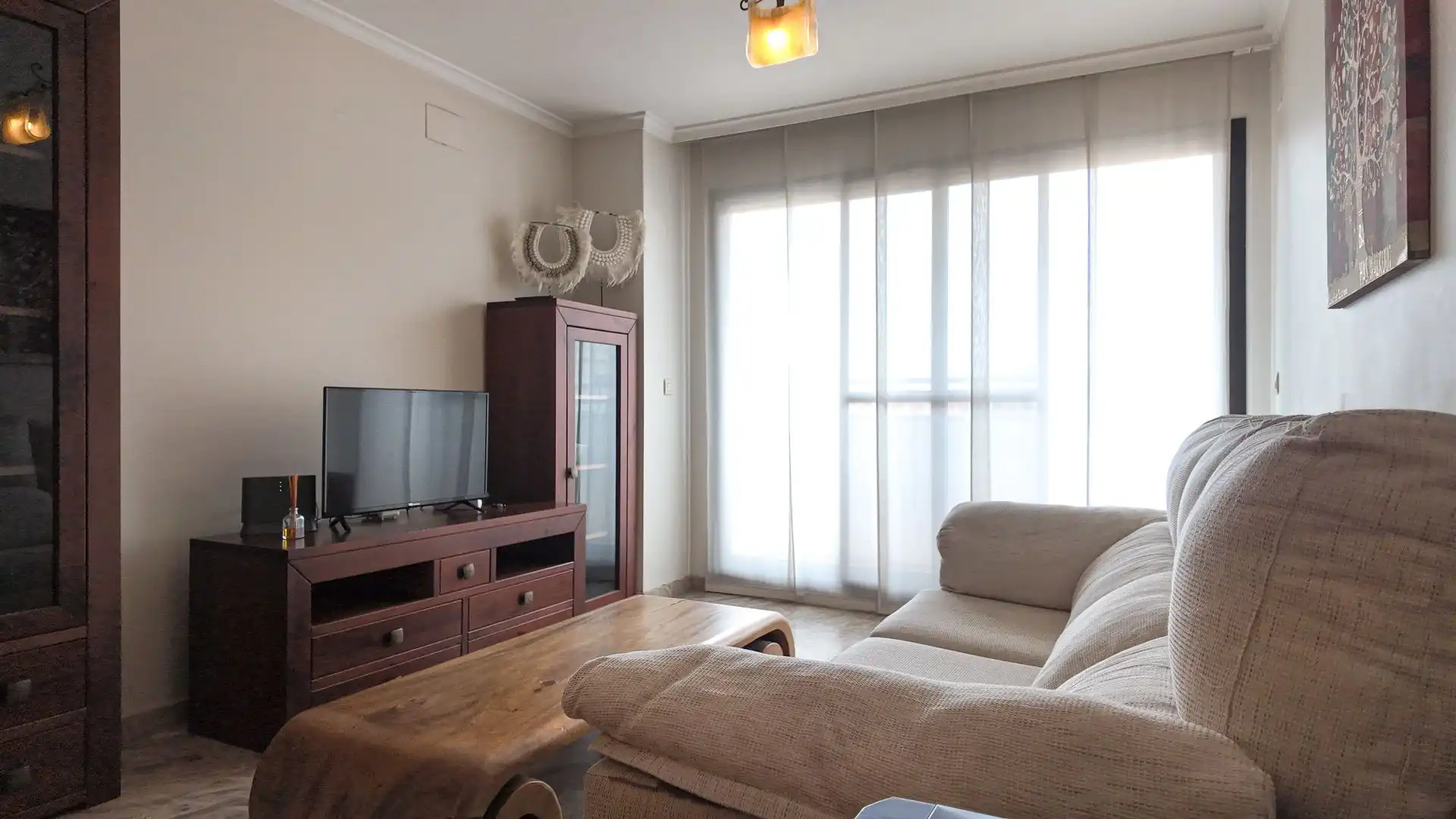 Living room of Flat for rent in Valencia  with Air Conditioner, Heating and Terrace