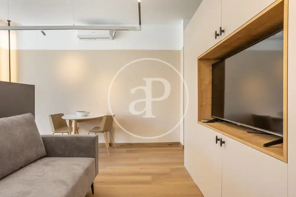 Wohnzimmer von Wohnung zur Miete in Valencia mit Klimaanlage, Heizung und Terrasse