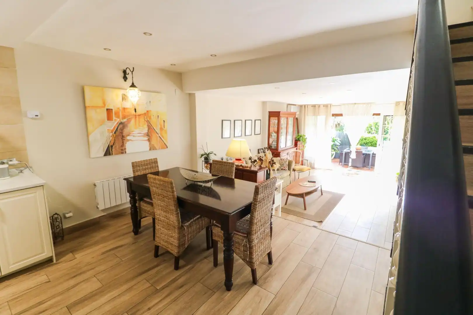 Comedor de Casa o chalet de alquiler en Calafell con Aire acondicionado, Parquet y Terraza