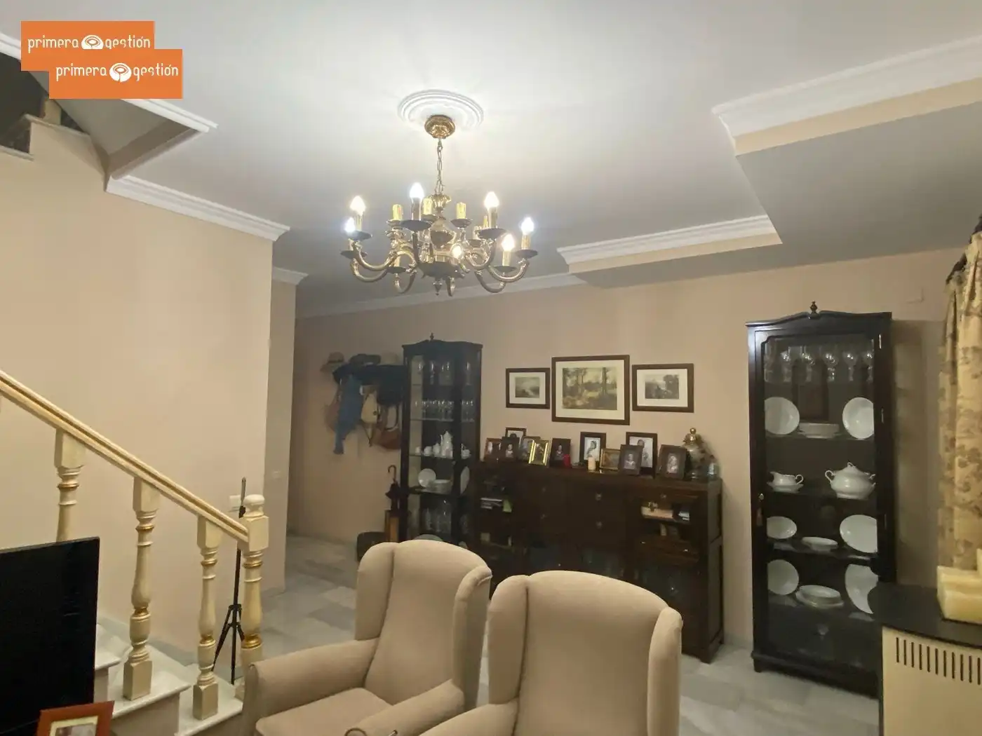 Sala de estar de Casa o chalet en venta en Lora del Río con Aire acondicionado, Calefacción y Terraza
