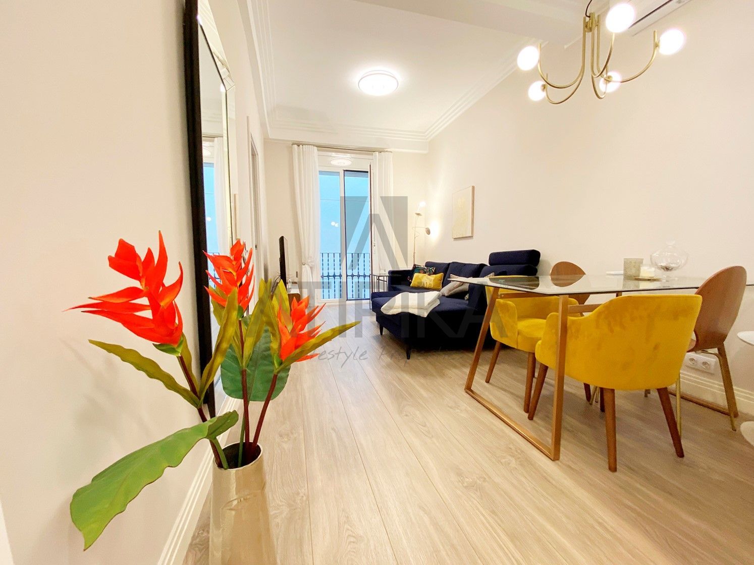 Sala d'estar de Pis de lloguer en  Barcelona Capital amb Aire condicionat, Calefacció i Parquet