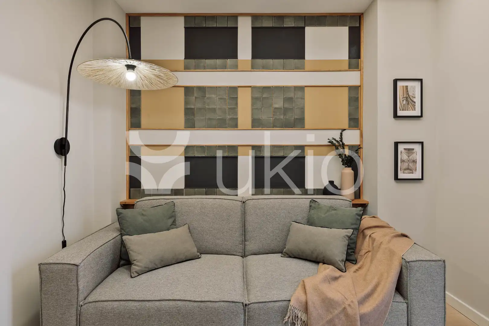 Sala de estar de Apartamento de alquiler en Barcelona con Aire acondicionado, Calefacción y Terraza