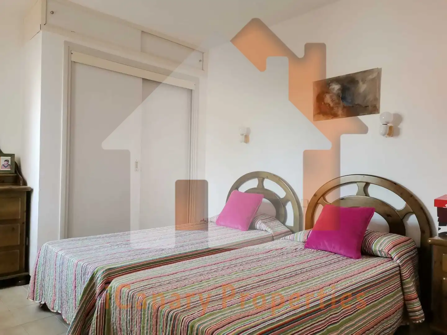 Habitación de Casa adosada de alquiler en San Bartolomé de Tirajana con Aire acondicionado, Jardín privado y Terraza