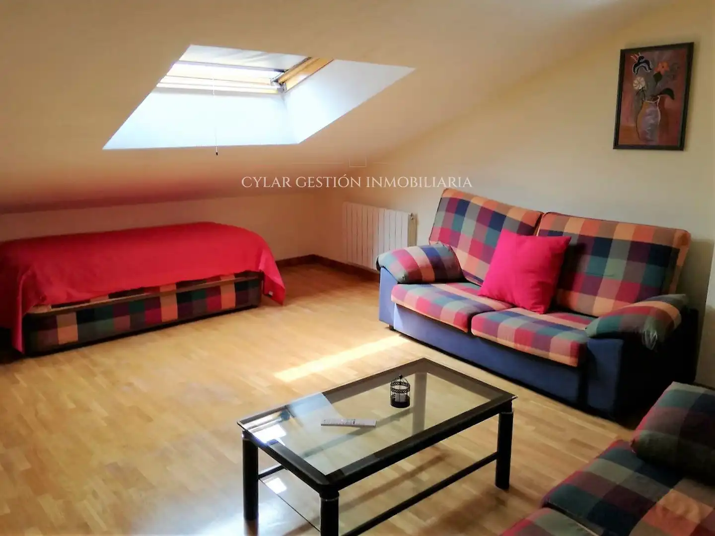 Living room of Flat for rent in Salamanca  with Heating, Parquet flooring and Furnished