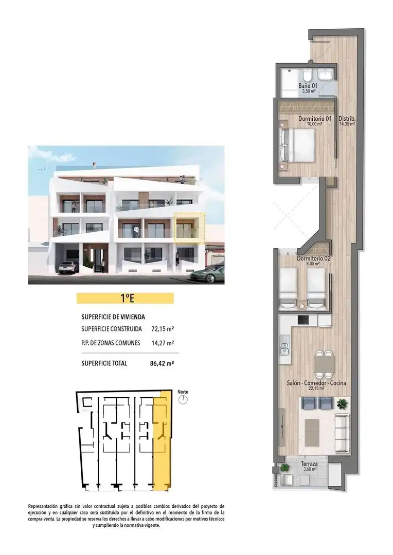 Apartment with pool for sale in Playa del Cura, imagen 12