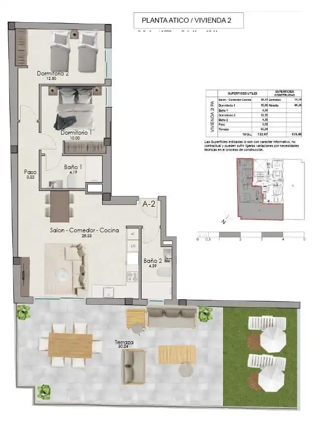 Dachboden zum Verkauf in Santa Pola mit Terrasse und Gemeinschaftspool