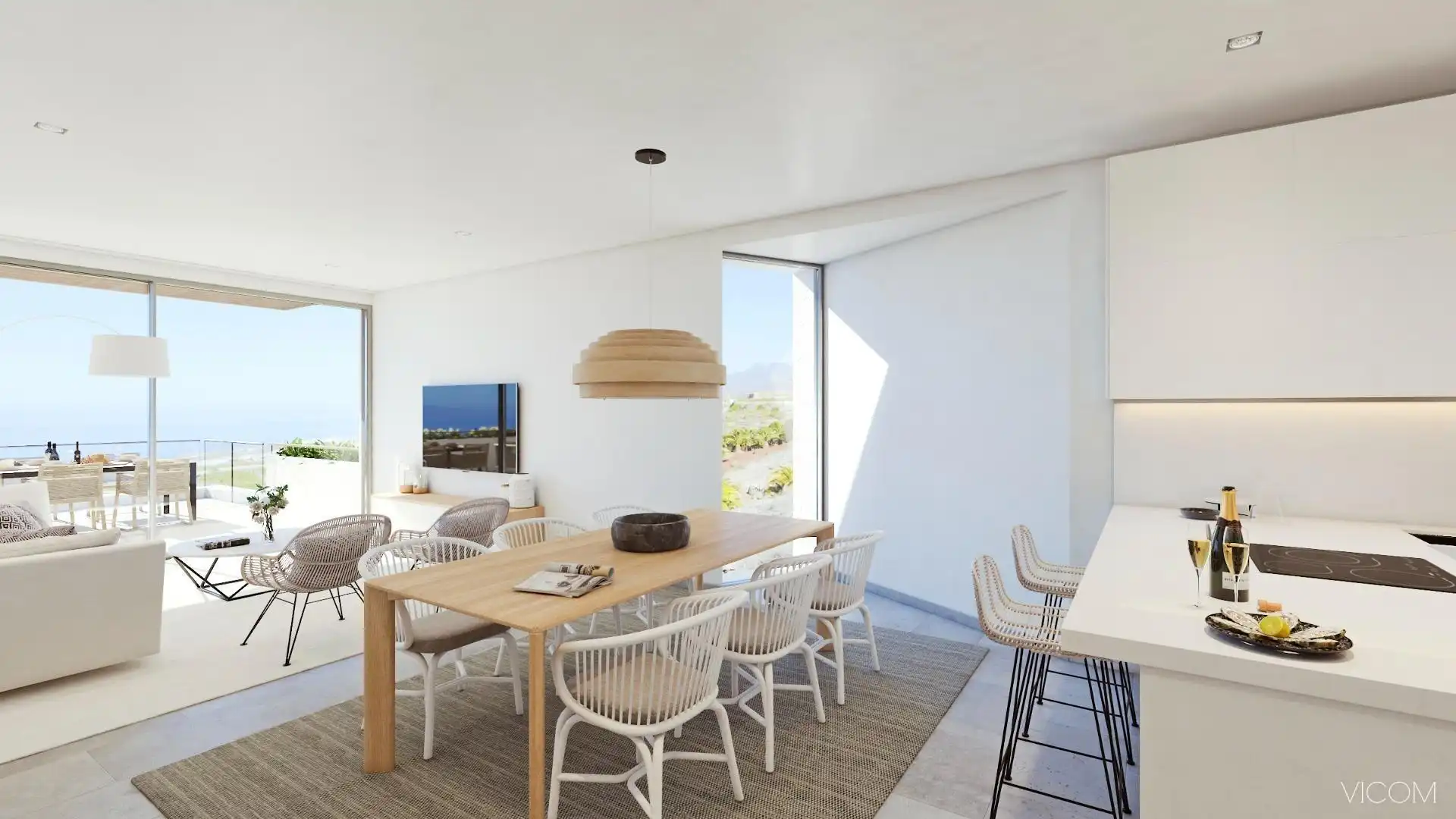 Esszimmer von Maisonette zum Verkauf in Guía de Isora mit Klimaanlage, Terrasse und Abstellraum