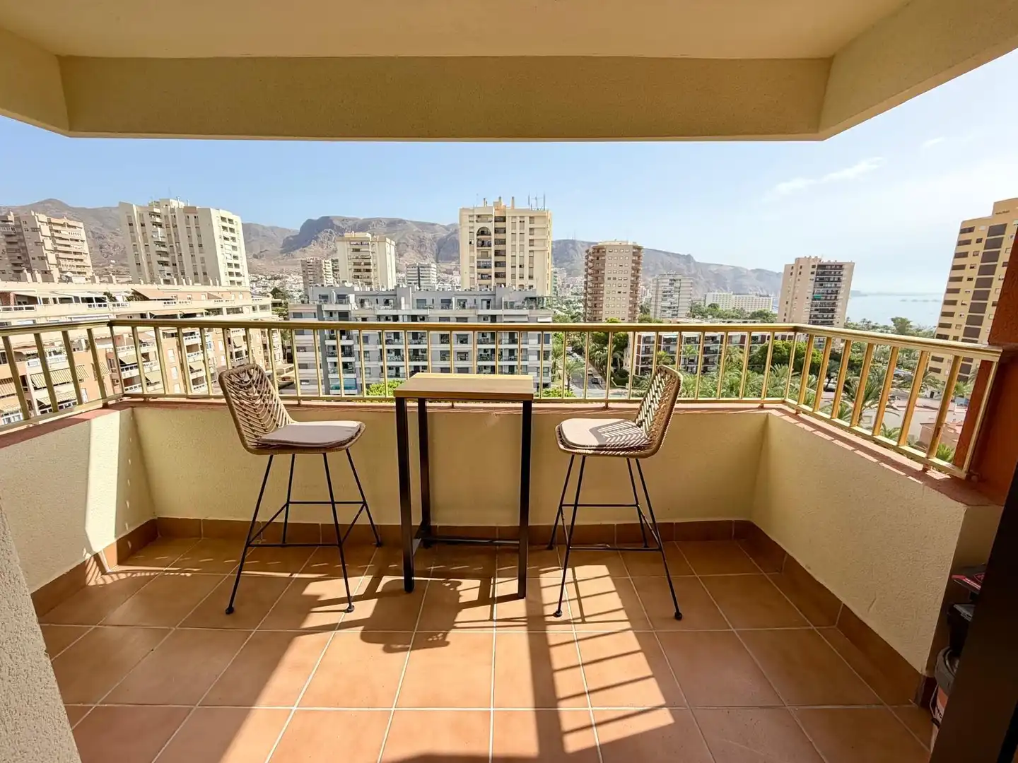 Terrace of Flat for rent in Roquetas de Mar  with Air Conditioner, Heating and Terrace