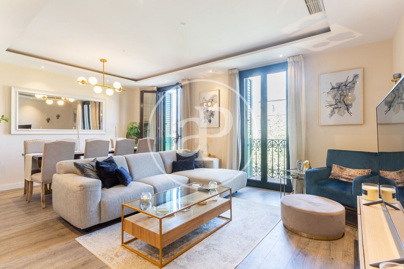Sala d'estar de Pis de lloguer en  Barcelona Capital amb Aire condicionat, Calefacció i Terrassa