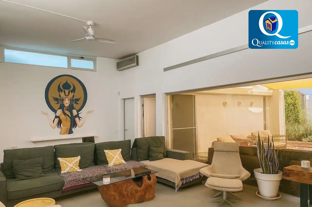 Sala de estar de Casa o chalet en venta en Mutxamel con Aire acondicionado y Terraza