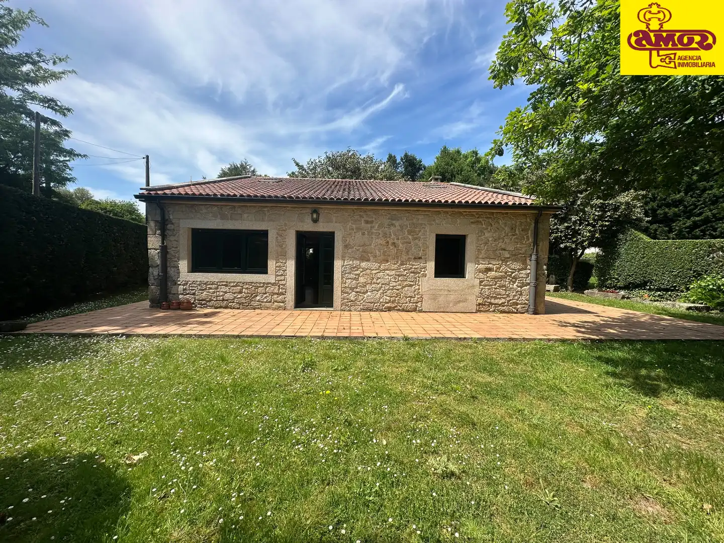 Vista exterior de Casa o chalet en venta en Ames con Calefacción, Jardín privado y Horno